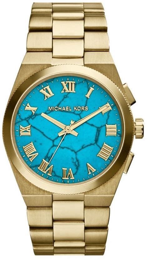 small gold michael kors watch|Michael Kors turquoise face watch.